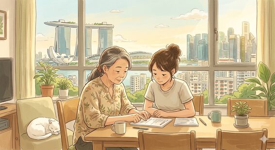 LTVP取得のための基準考察ポイントのイラストシンガポール