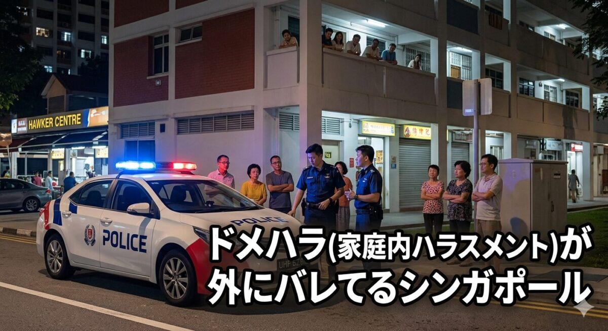 ドメハラ(家庭内ハラスメント)が外にバレてるシンガポール