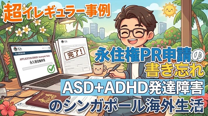超イレギュラー事例｜永住権PR申請の書き忘れ｜実績｜ASD+ADHD発達障害のシンガポール海外生活
