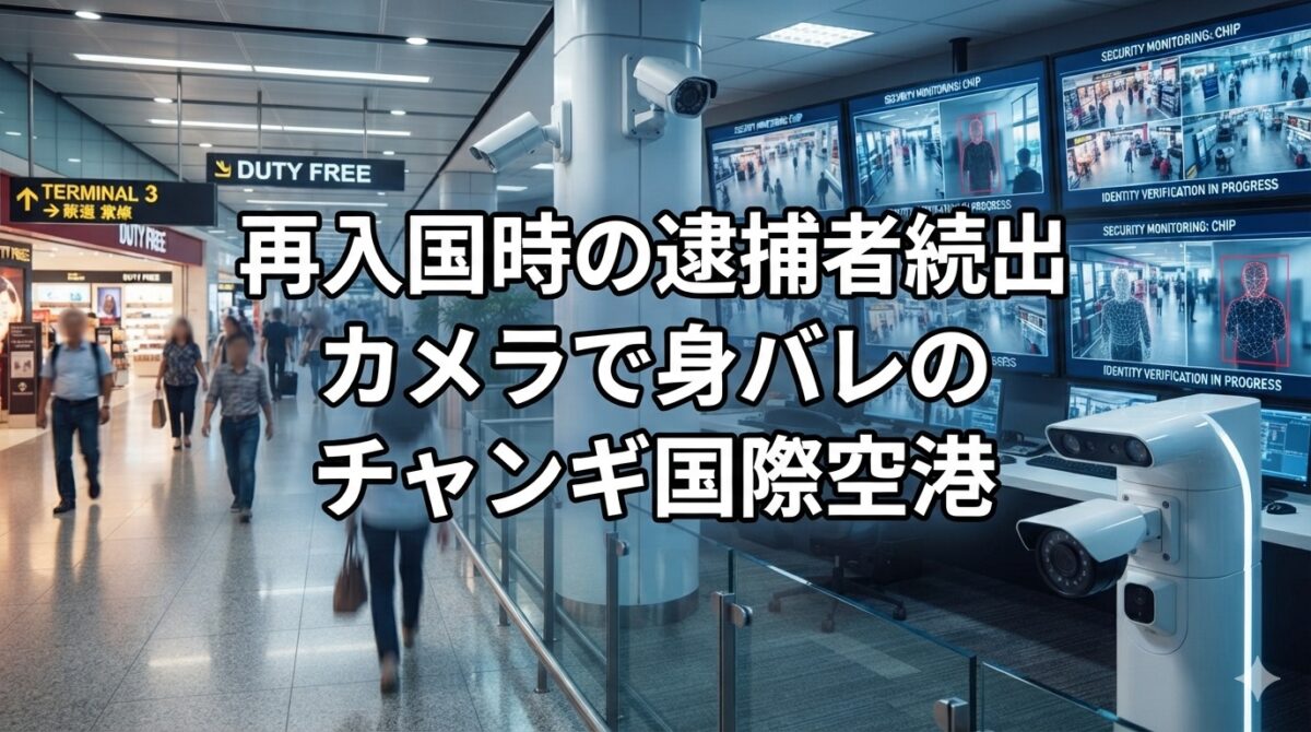 再入国時の逮捕者続出。カメラで身バレのチャンギ国際空港。オーストラリア国籍の犯罪者たち
