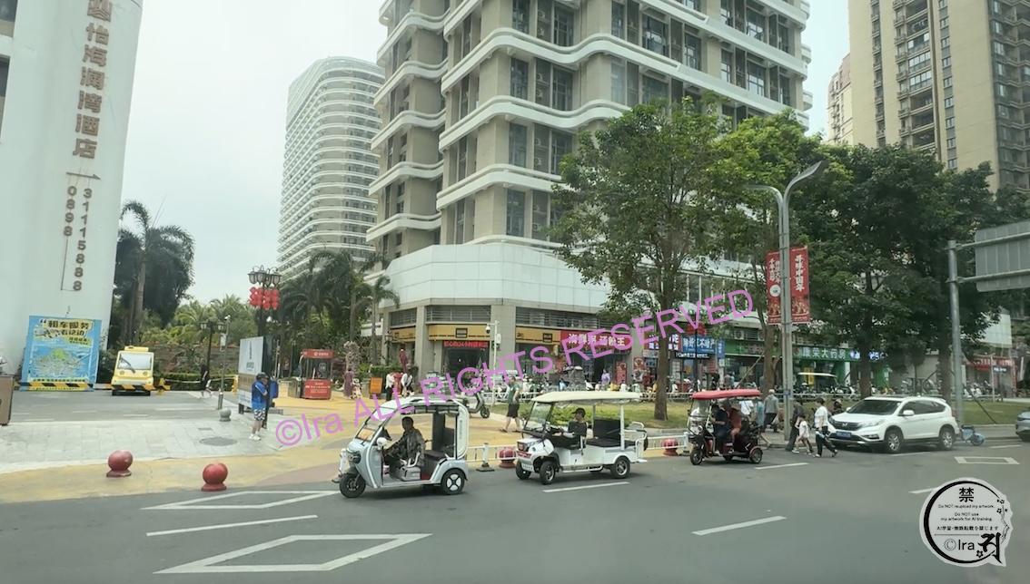 中国の海花島２号。繁華街の現実風景。2026年Ira撮影