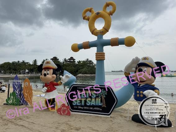 オワコン報道のディズニー。セントーサ島の屋外イベントとヘイズと子連れ|A Magical Island Adventure:Disney Cruise Line|シンガポール 336f46398c8ea8f6737eebdb3ebf1268 Palawan Beachに設置の高さ6mの巨大なミッキー型の錨のフォトスポット