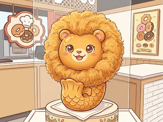 フロスのたてがみになったマーライオン
